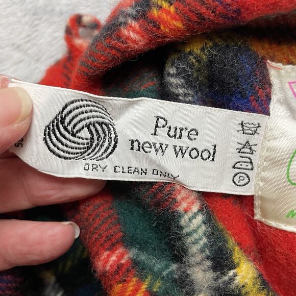 Vintage Kayso Tartan Plaid Baby Bunting Blanket Royal Stewart Wool Great Britain - Picture 3 of 10